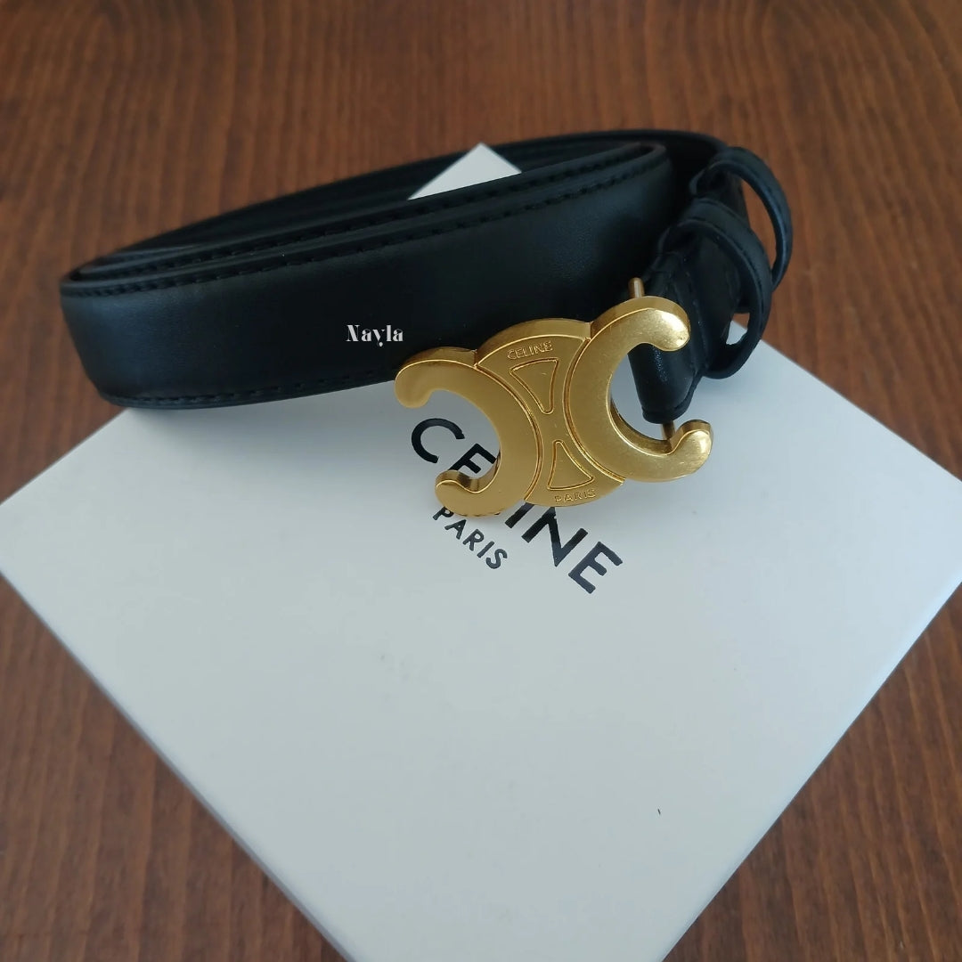 Ceinture Triomphe 2.5 cm - Noire