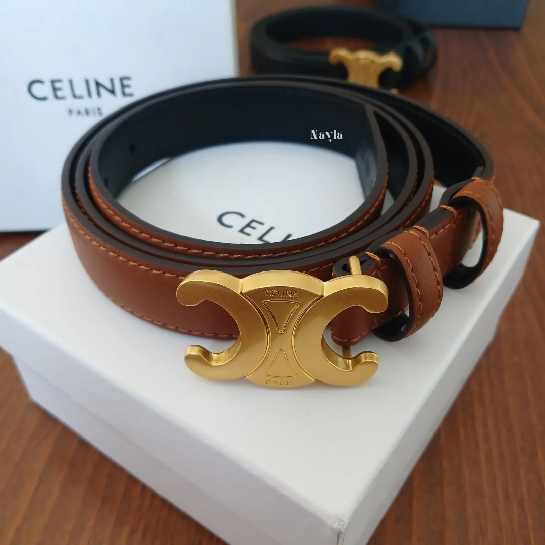 Ceinture Triomphe 2.5 cm - Camel