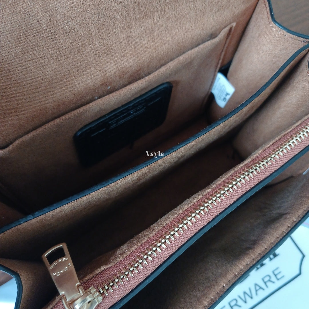 Mini Sac Klare Effet Croco - Noir