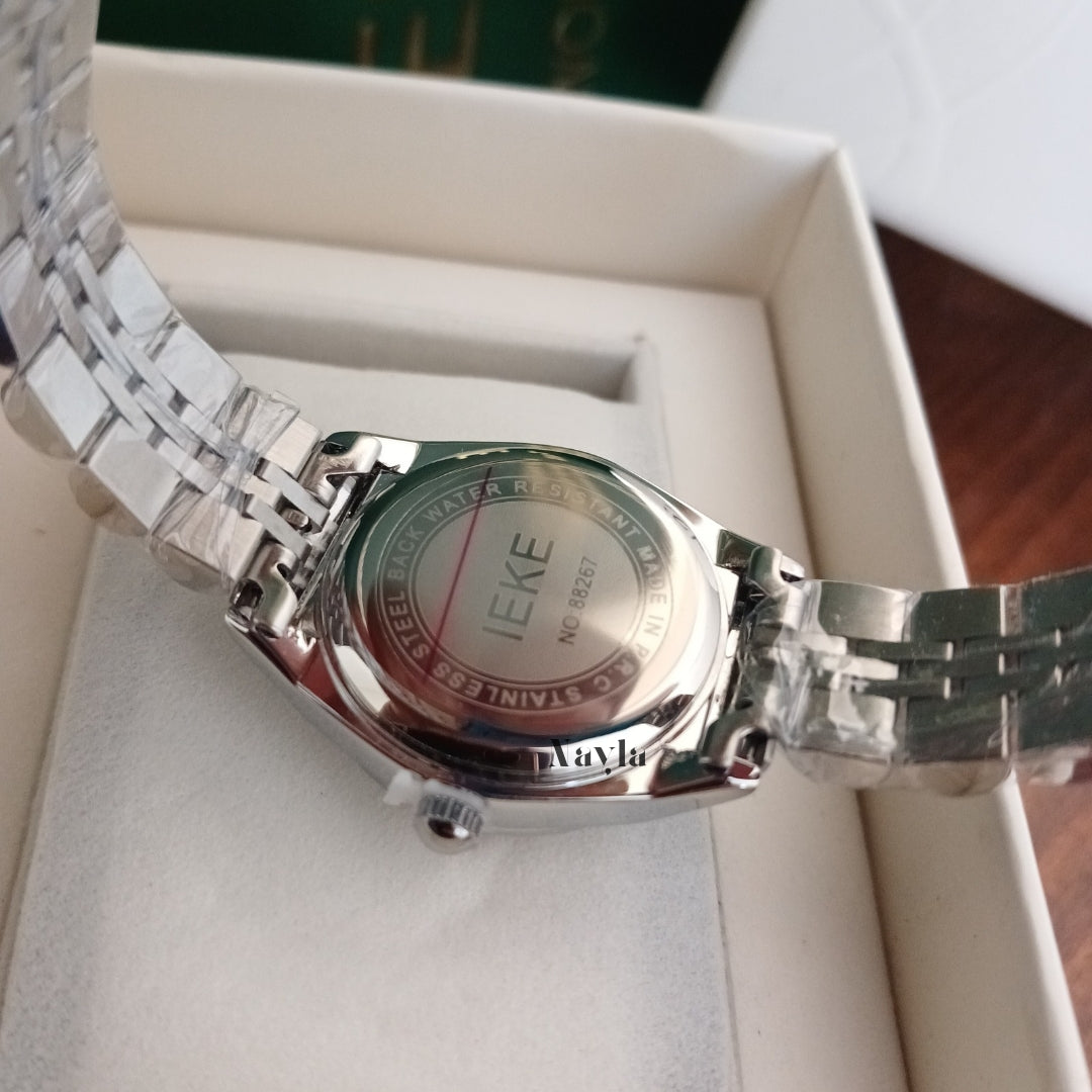 Montre IEKE Classique - Argenté/Rose