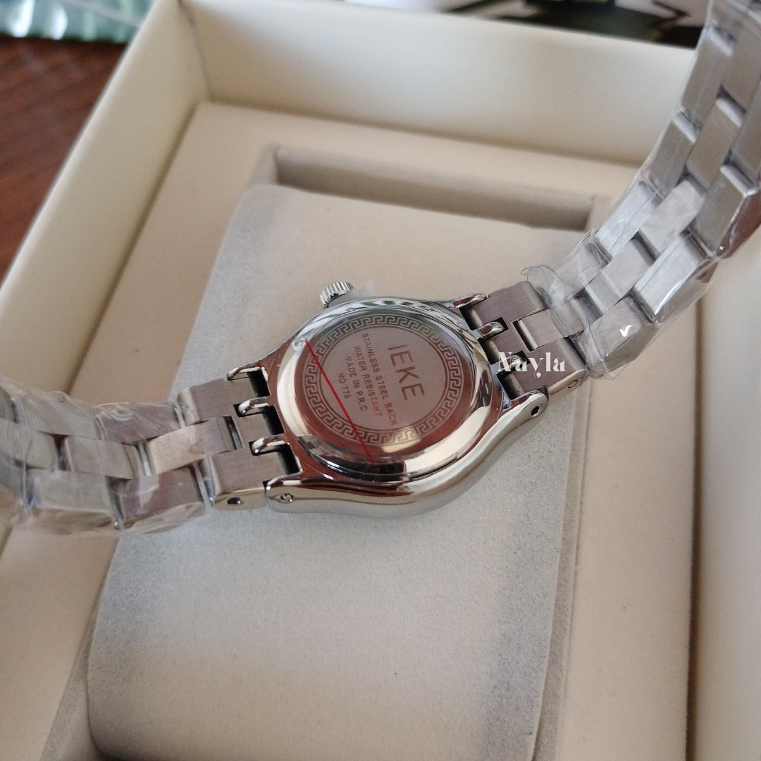Montre IEKE originale - Argenté/Rose Bébé
