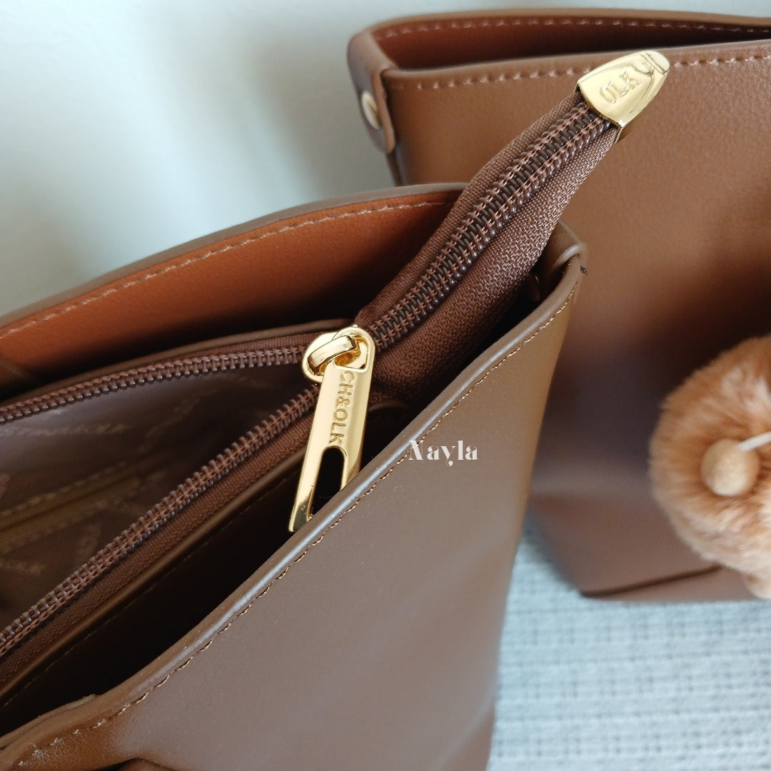 Sac à main Christina OLK - Marron Chocolat