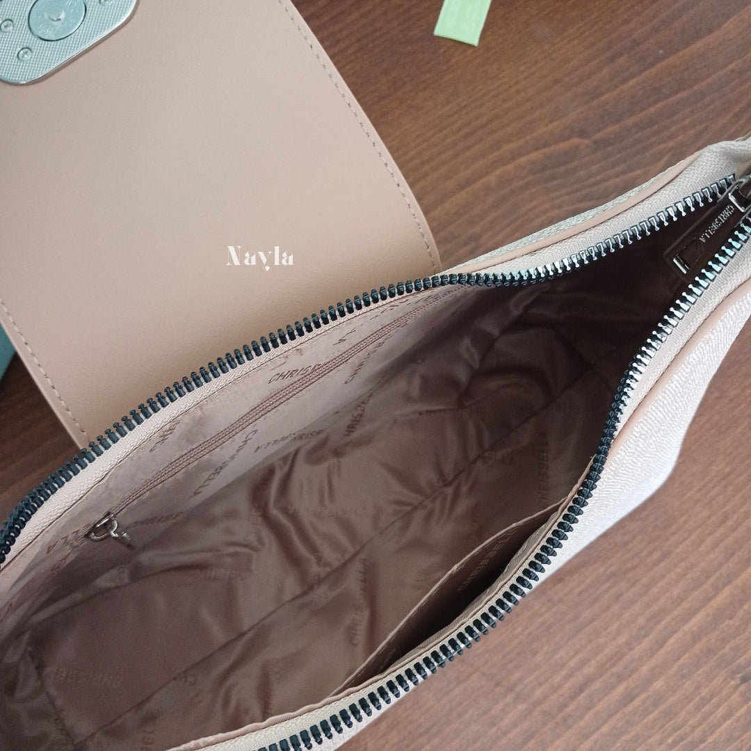 Sac porté épaule Chrisbella Original - Beige rosé