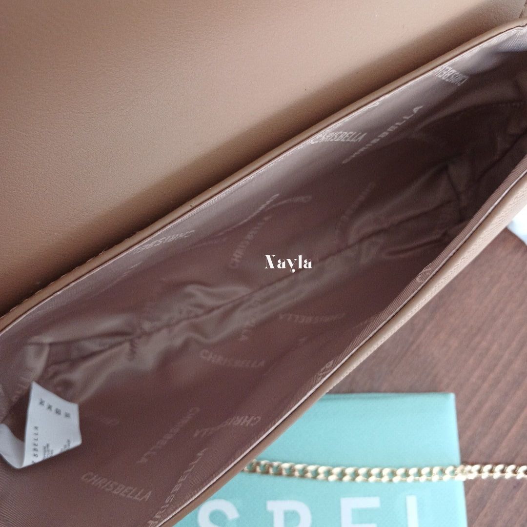 Sac porté épaule Chrisbella 2en1 + Pochette à chaîne dorée