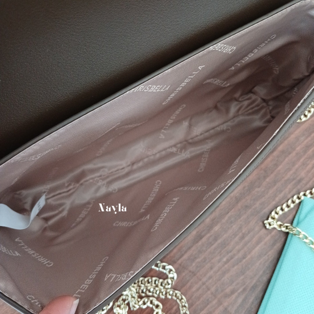 Sac porté épaule Chrisbella 2en1 + Pochette à chaîne dorée