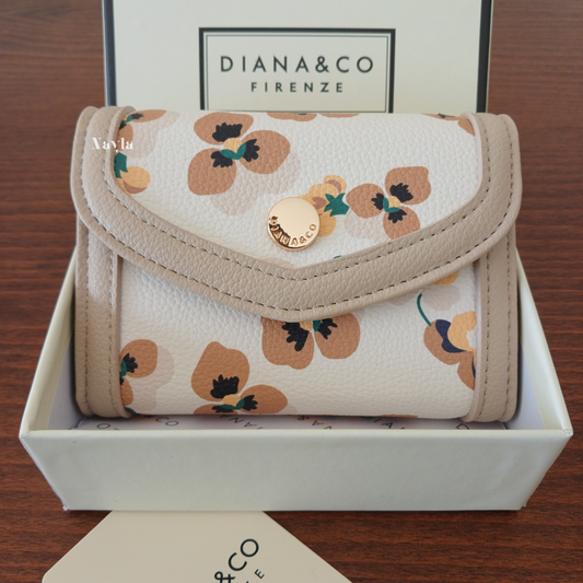 Porte-monnaie Fleuri Diana&Co - 797-2 Beige