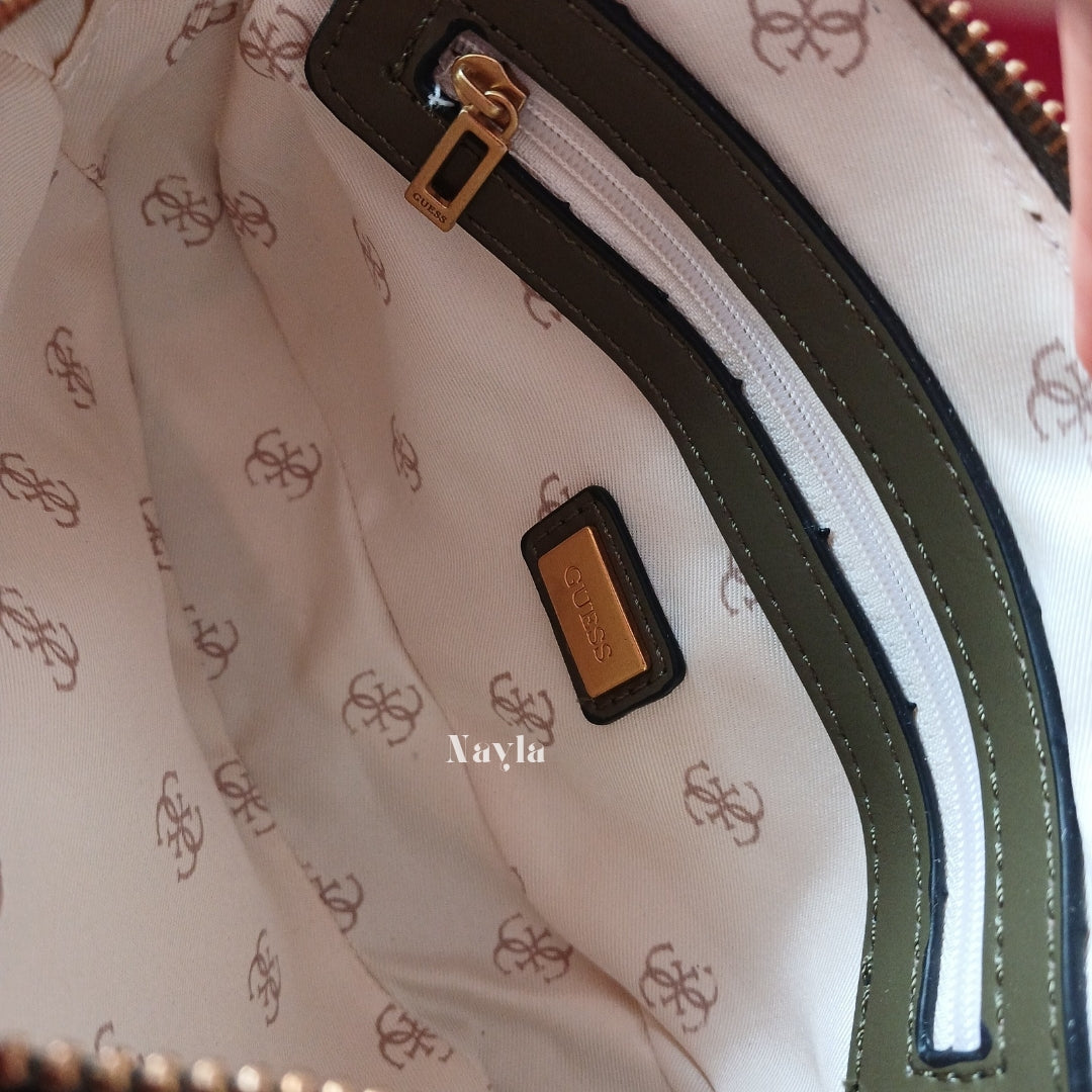 Camera Bag Guess matelassé - Vert Olive
