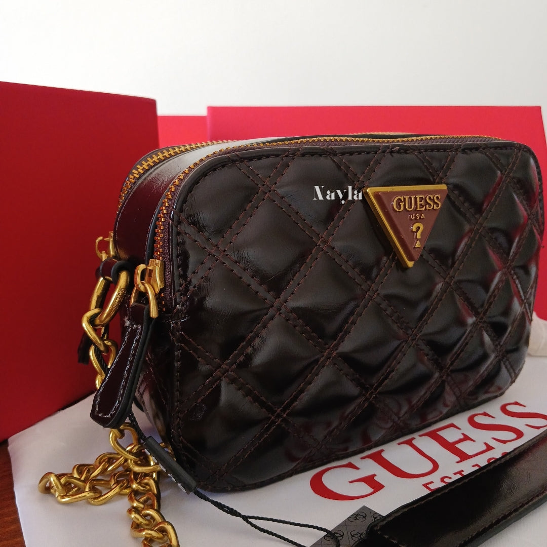 Camera Bag Guess matelassé - Coffee