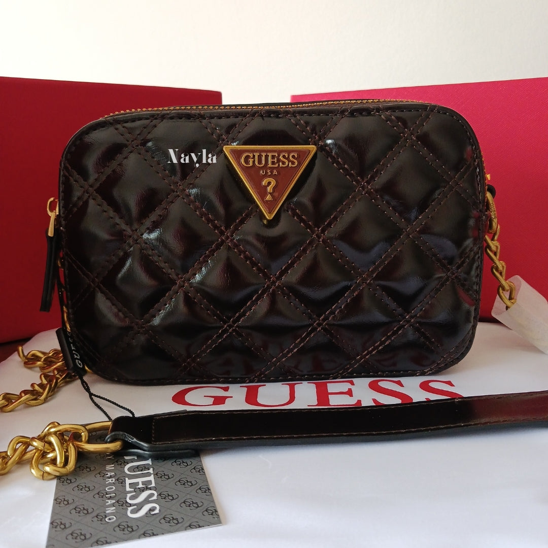 Camera Bag Guess matelassé - Coffee