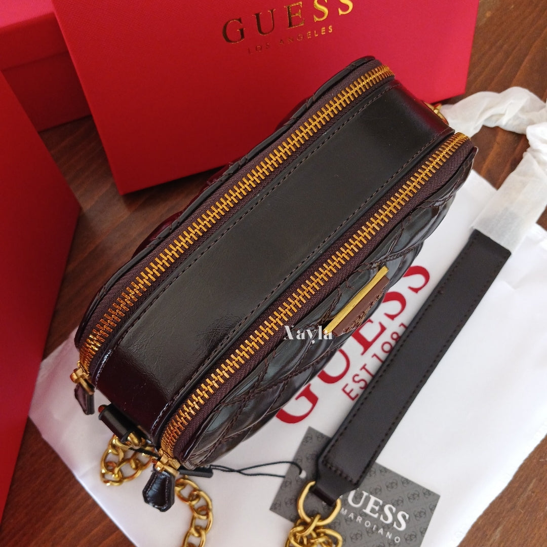 Camera Bag Guess matelassé - Coffee