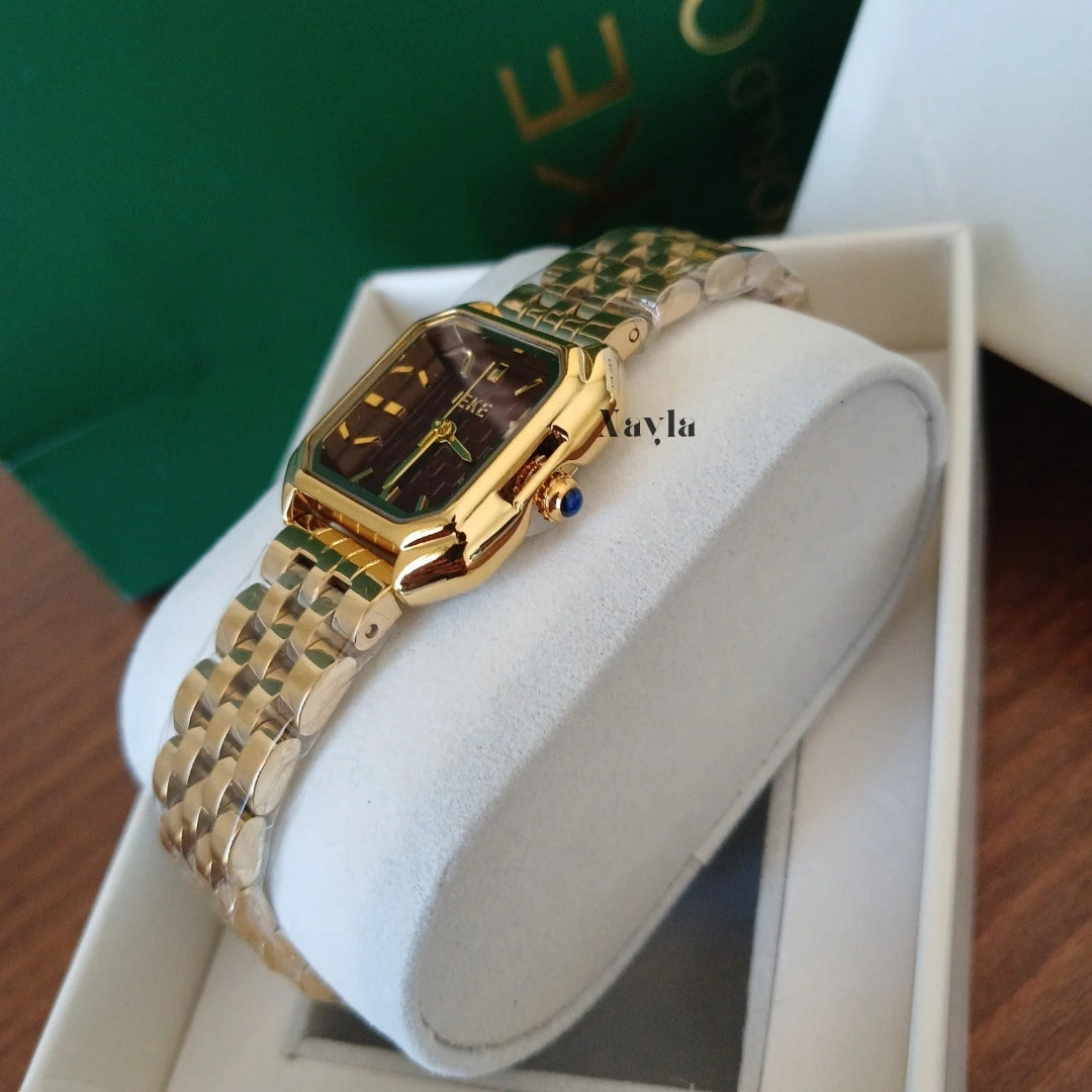 Montre IEKE Classique - Doré / Bordeaux