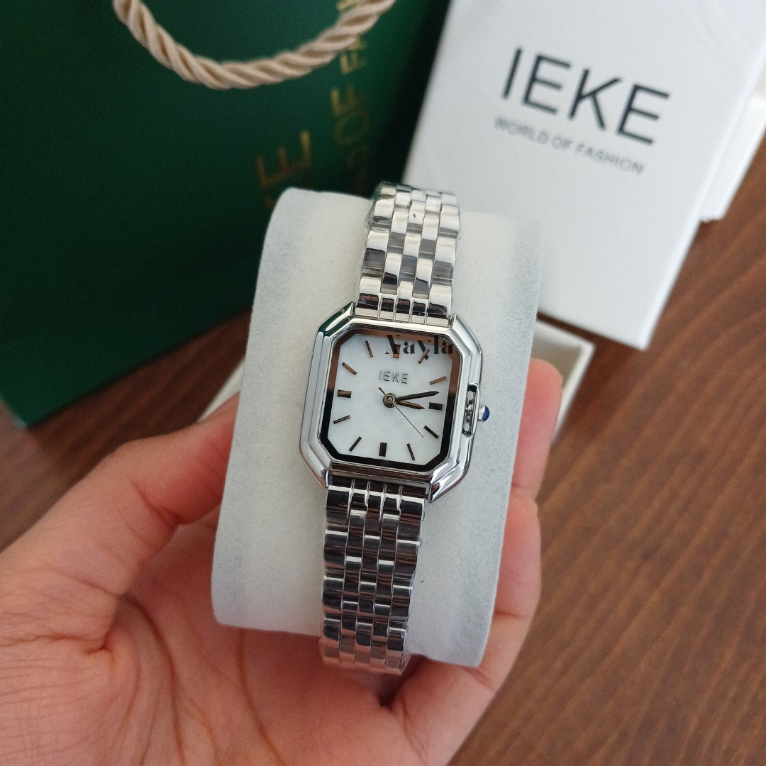 Montre IEKE Classique - Argenté / Blanc