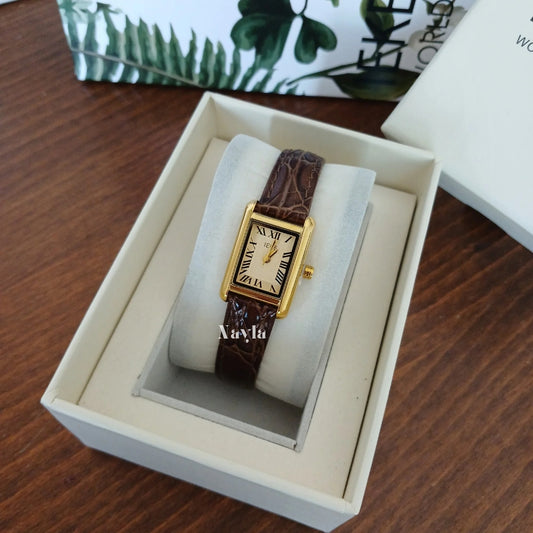 Montre IEKE originale Croco - Marron Chocolat