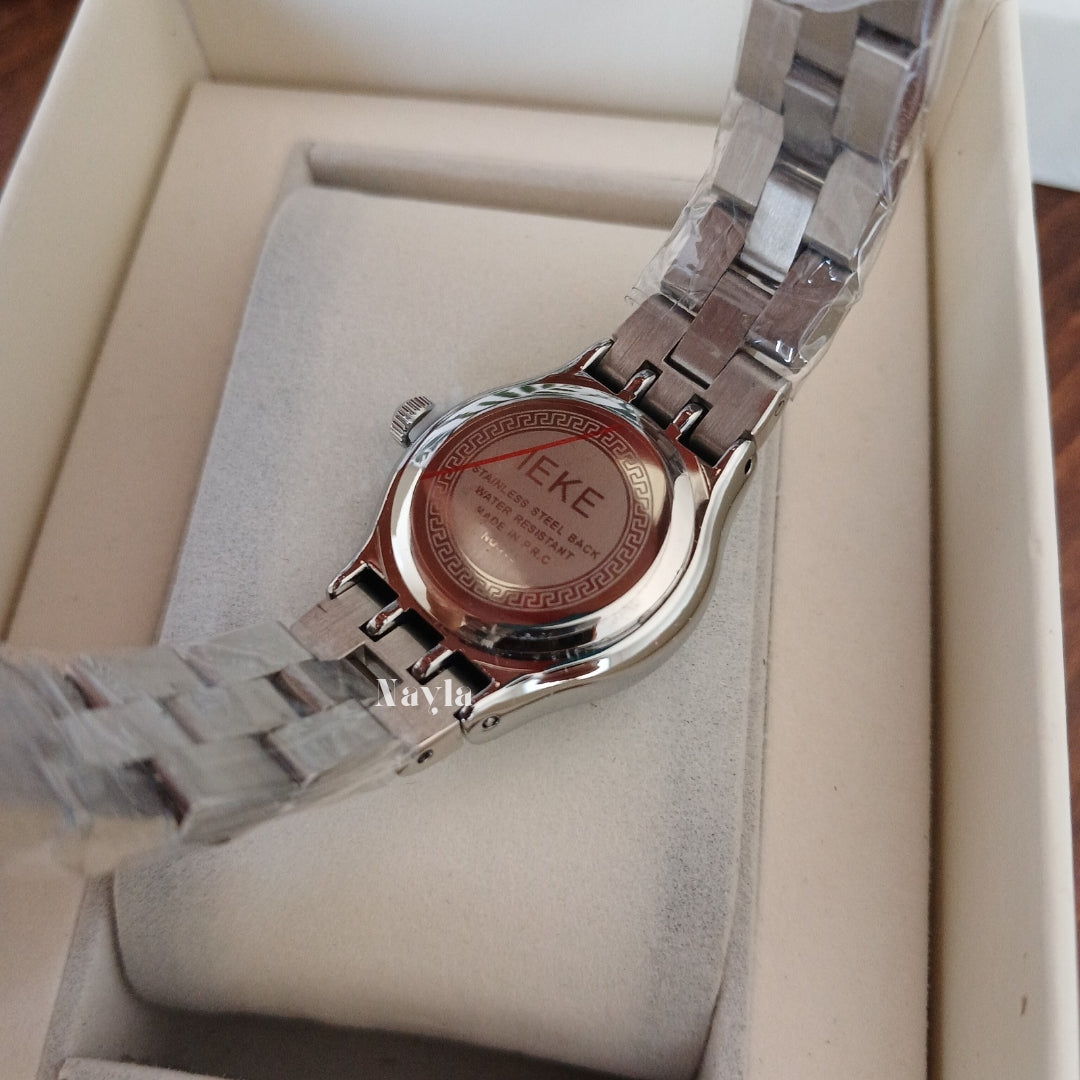 Montre IEKE originale - Argenté/Bleu Ciel