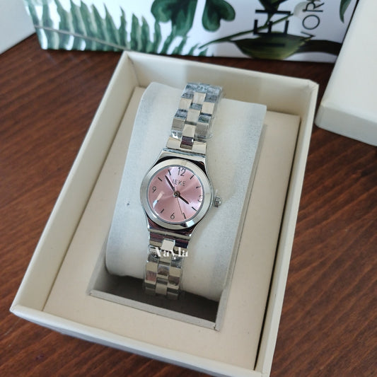 Montre IEKE originale - Argenté/Rose Bébé