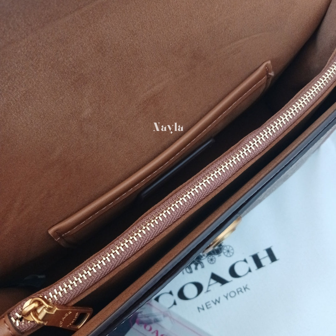 Sac Porté épaule Tabby 26 - Camel/Monogramme