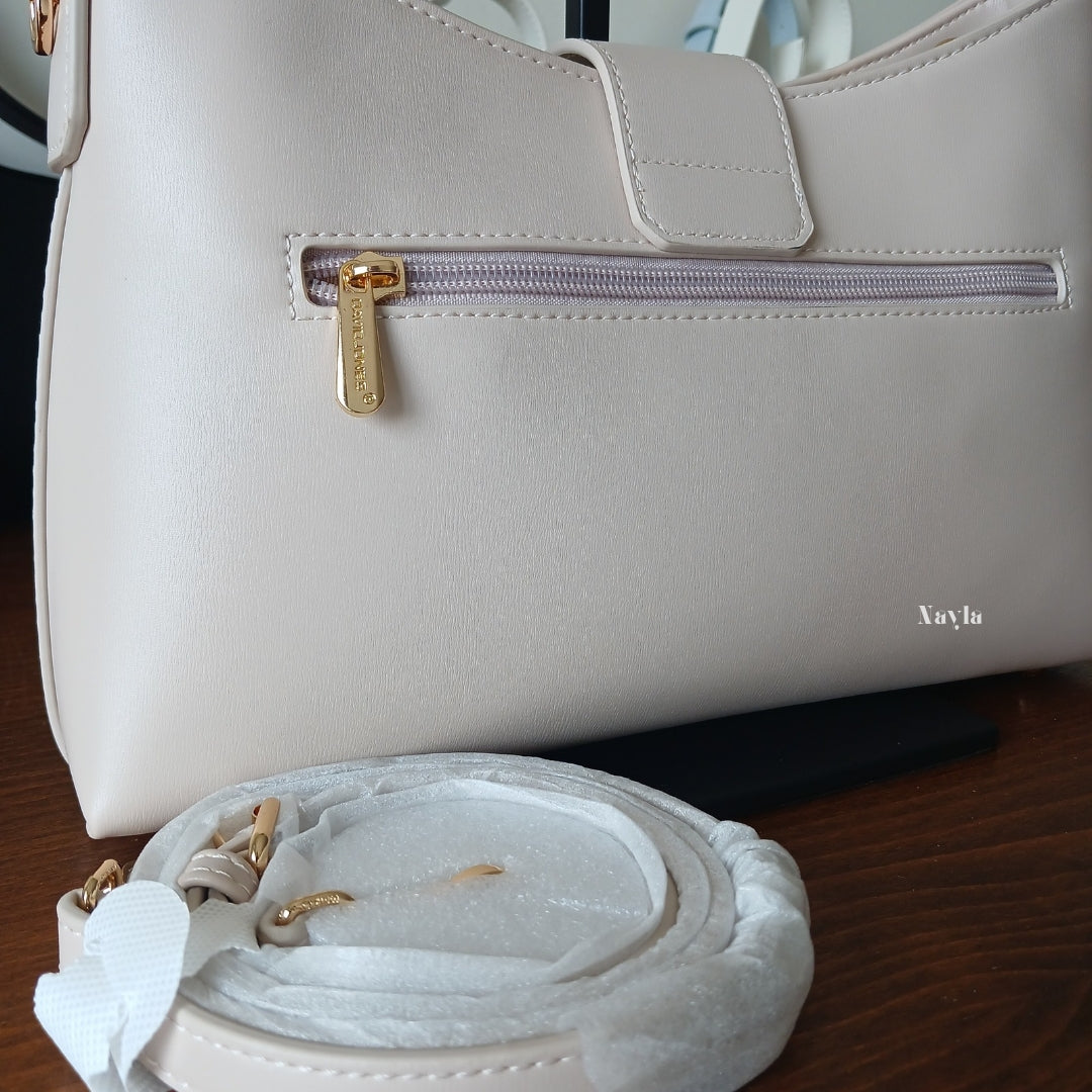 Sac porté épaule David Jones CM7418A - Rose Poudré