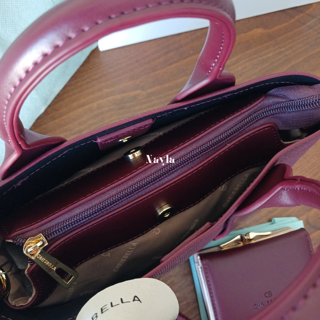 Sac à main Chrisbella - Bordeaux