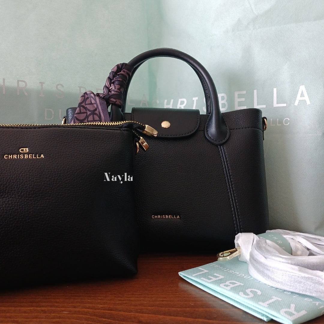 Sac à main Chrisbella Original 2en1 - Noir