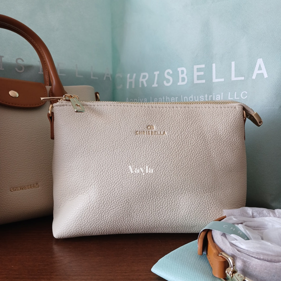 Sac à main Chrisbella Original 2en1 - Beige Clair/Camel
