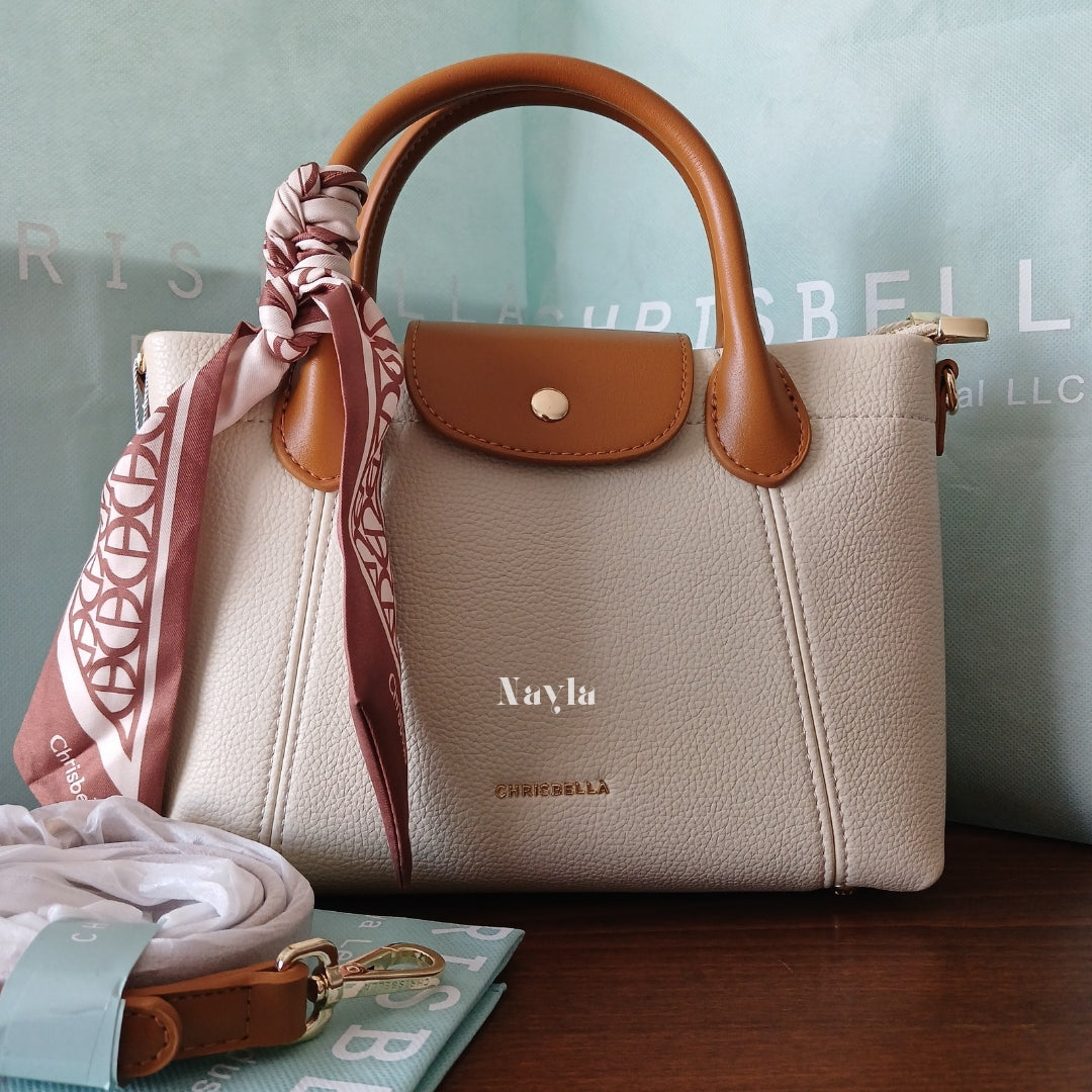 Sac à main Chrisbella Original 2en1 - Beige Clair/Camel