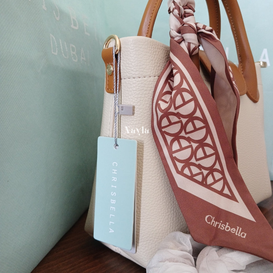 Sac à main Chrisbella Original 2en1 - Beige Clair/Camel