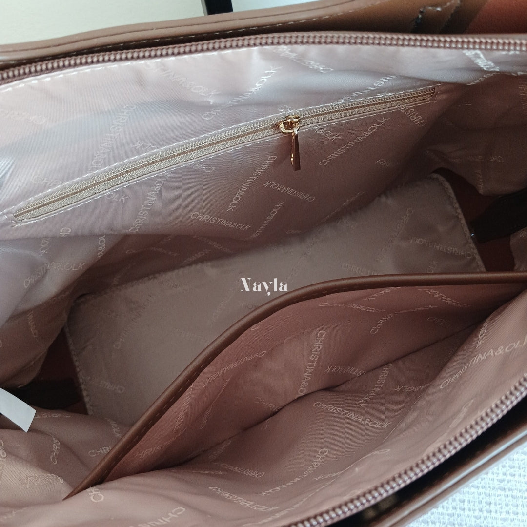 Sac à main Christina OLK - Marron Chocolat