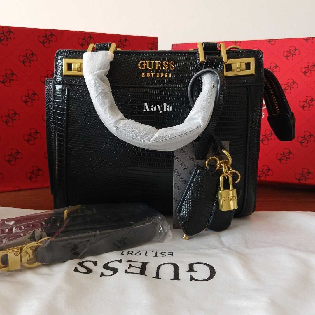 Sac à main Guess effet croco