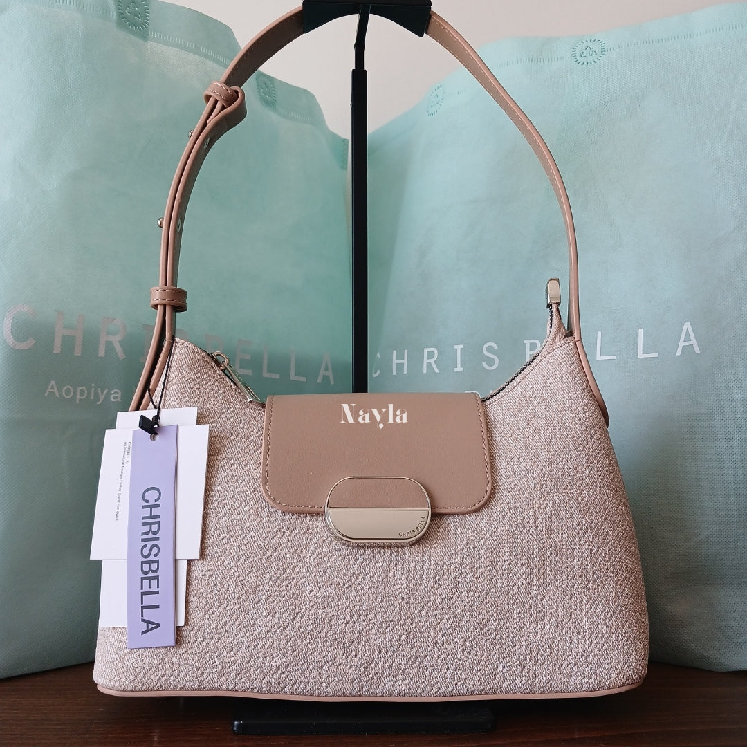 Sac porté épaule Chrisbella Original - Beige rosé
