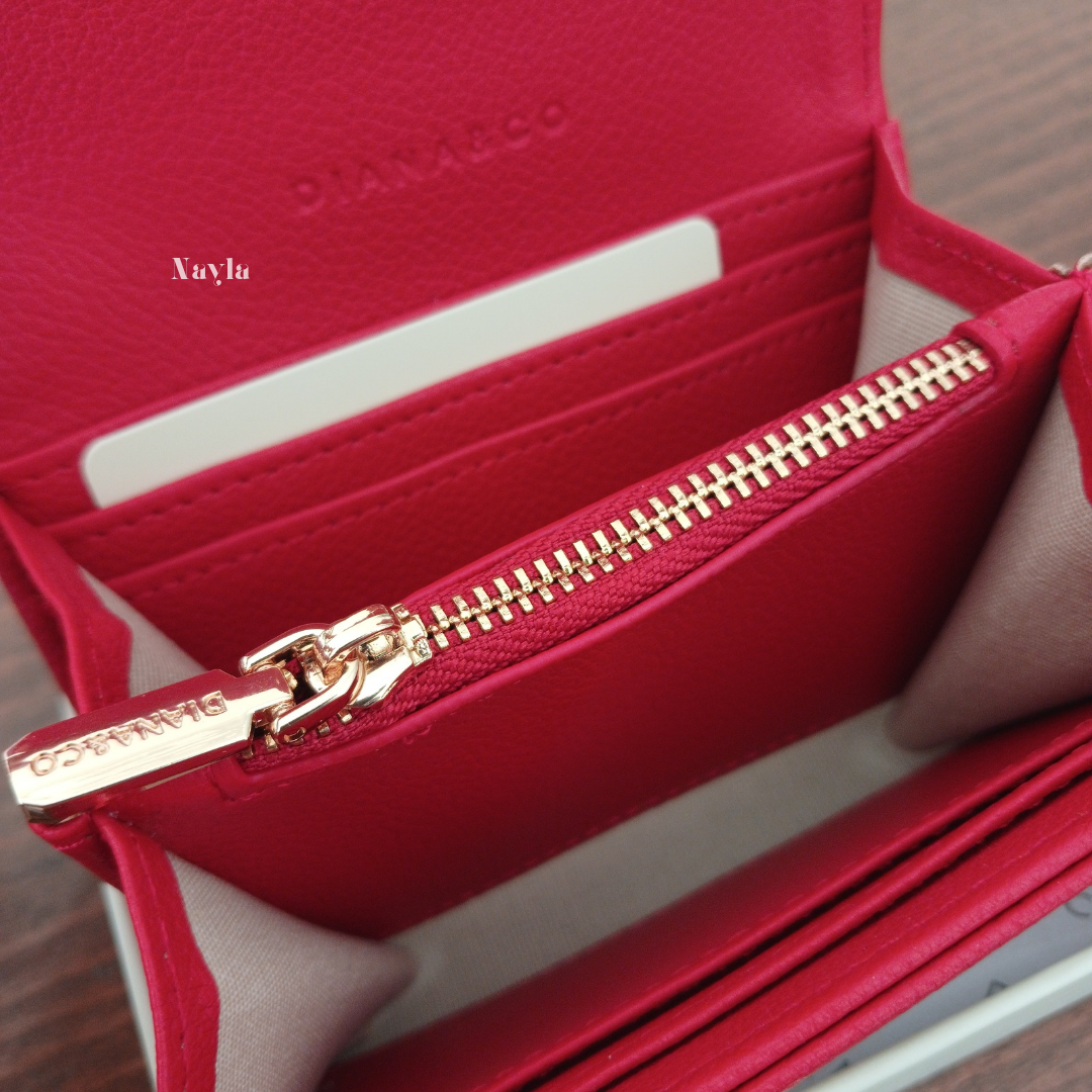 Porte-monnaie Fleuri Diana&Co - 797-2 Rouge