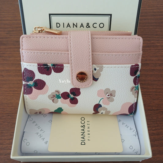 Porte-monnaie Diana&Co fleuri - 797-3 Rose
