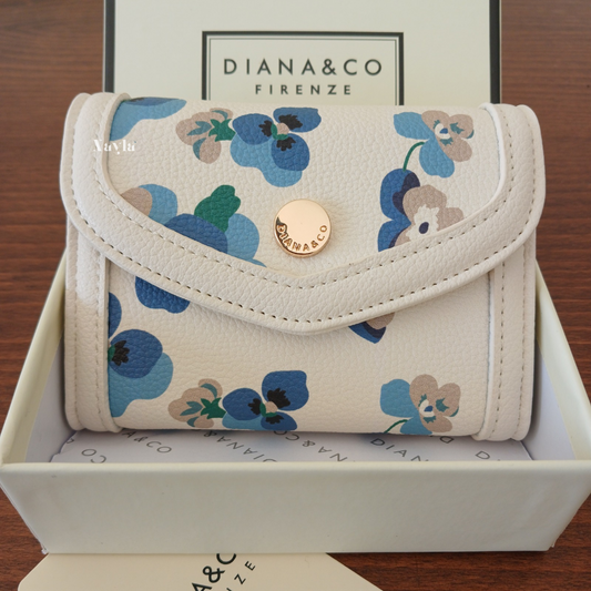 Porte-monnaie Fleuri Diana&Co - 797-2 Blanc