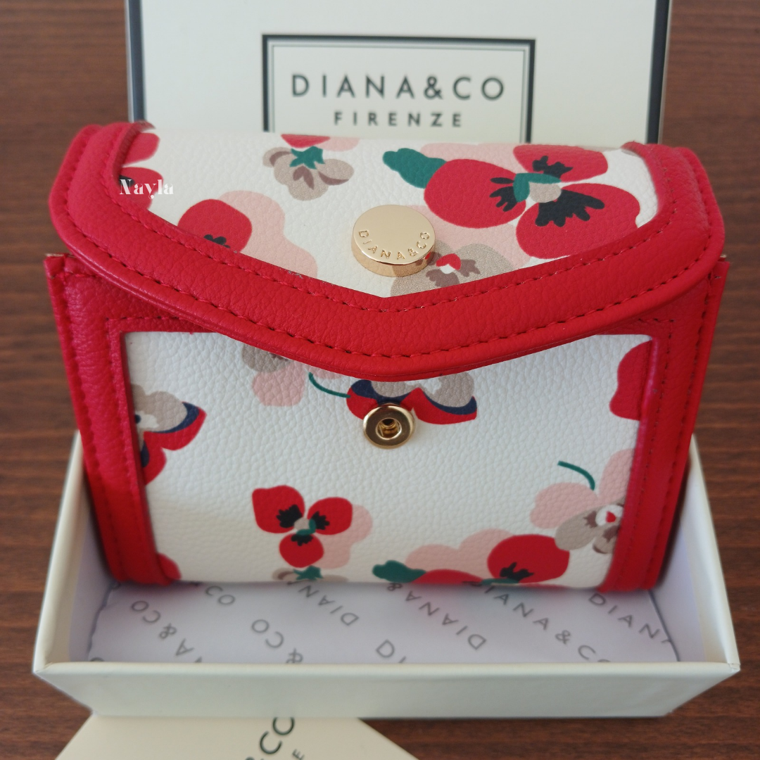 Porte-monnaie Fleuri Diana&Co - 797-2 Rouge