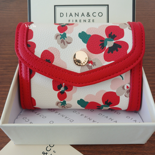 Porte-monnaie Fleuri Diana&Co - 797-2 Rouge