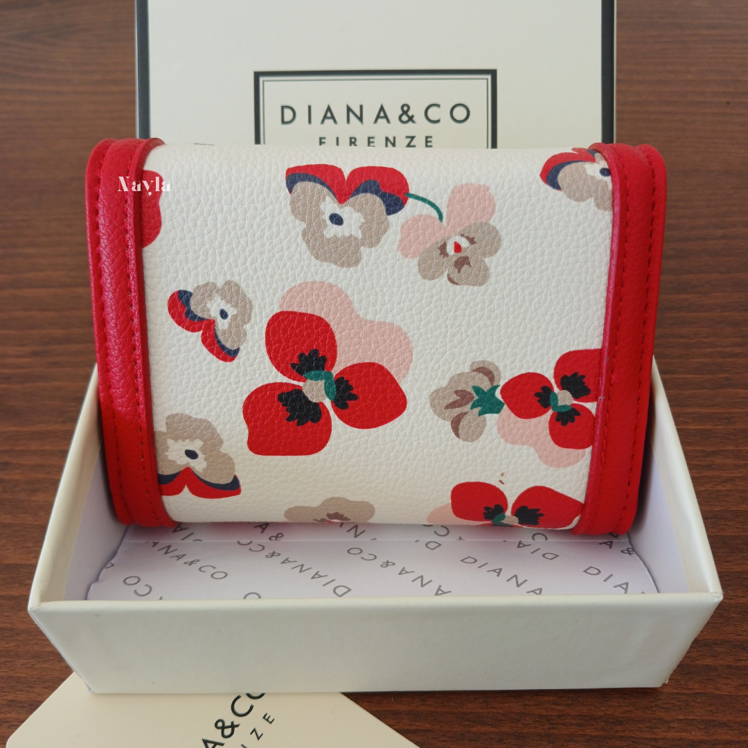 Porte-monnaie Fleuri Diana&Co - 797-2 Rouge